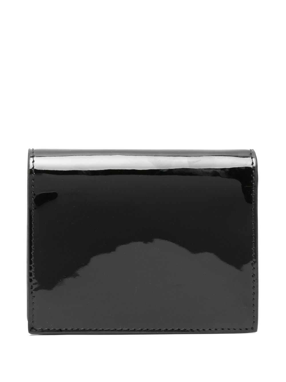 triangle-logo patent leather wallet - 2
