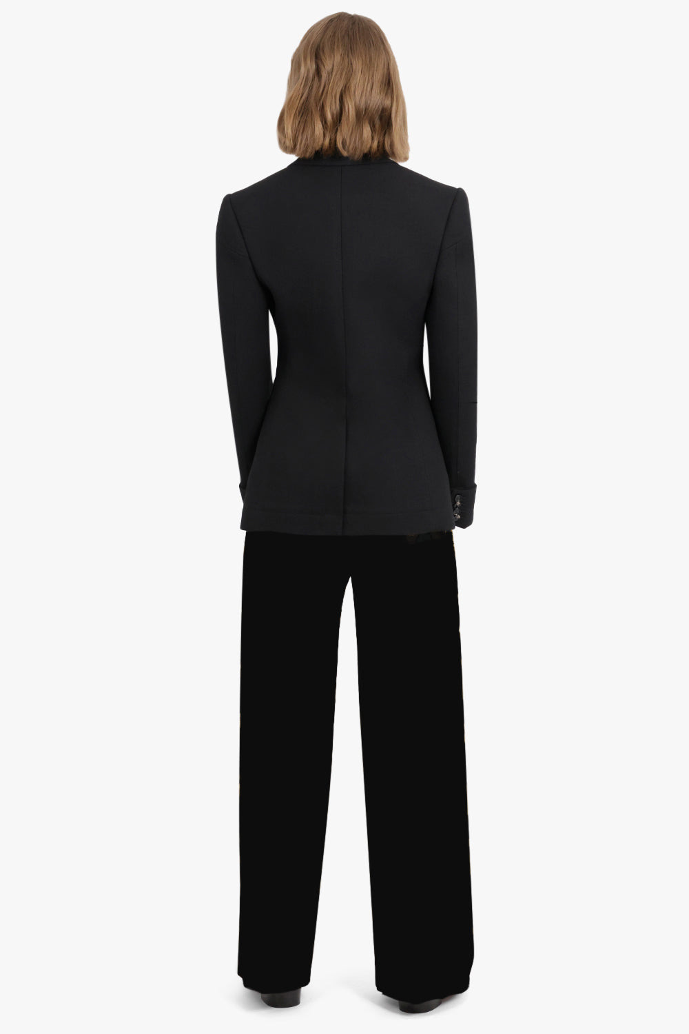 STRUCTURED DOUBLE MELANGE JACKET | BLACK - 4