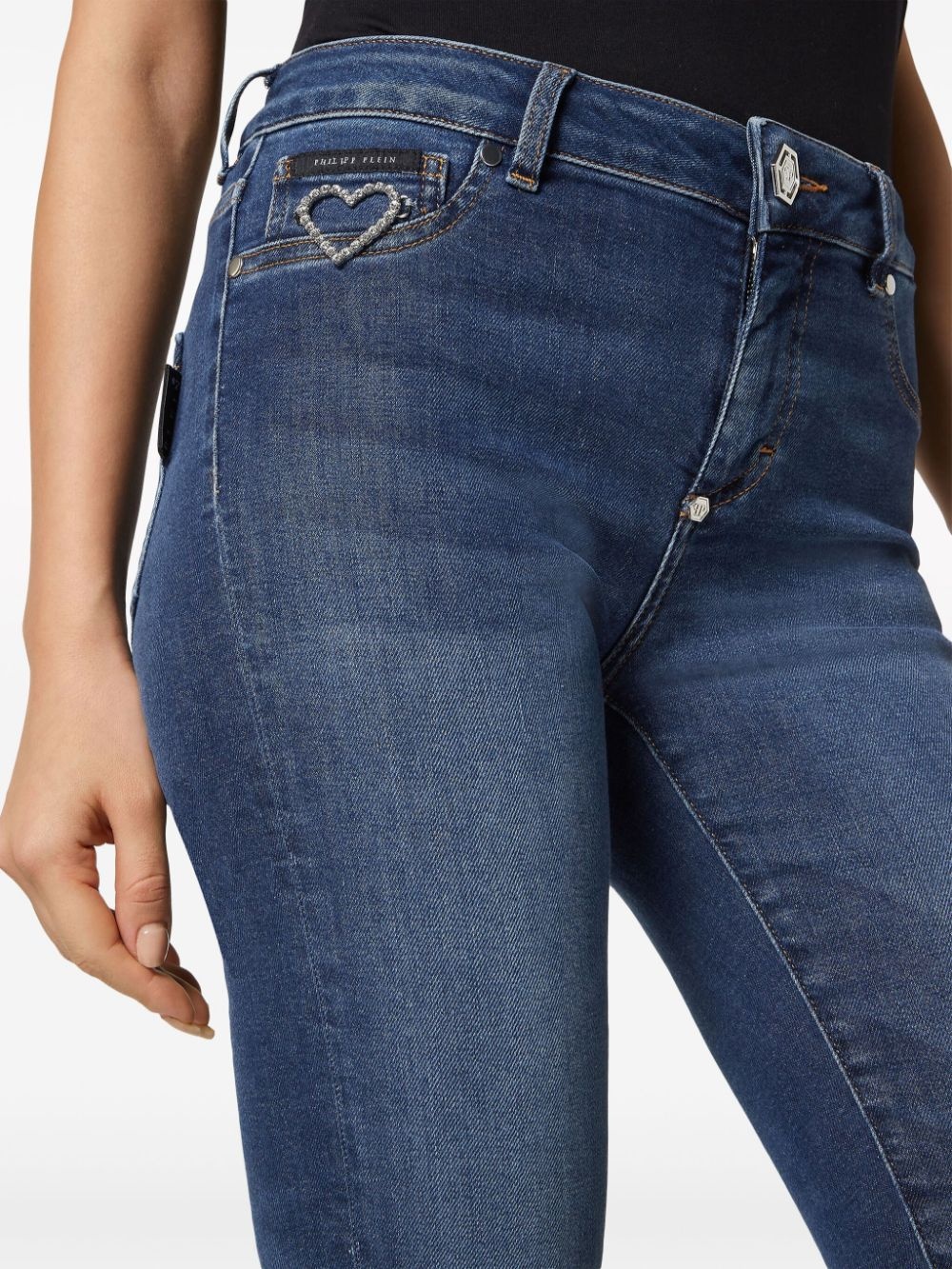 logo-appliquÃ© skinny jeans - 5