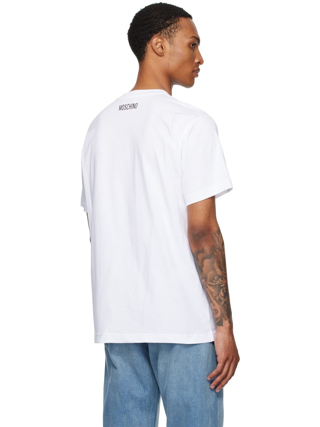 White Printed Organic Cotton T-shirt - 3