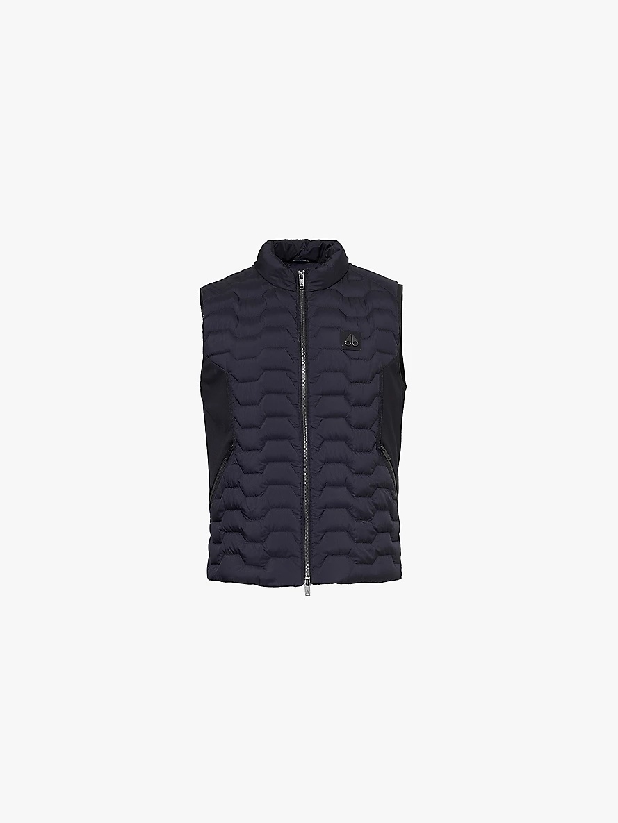 Granite brand-plaque slim-fit shell-down gilet - 1