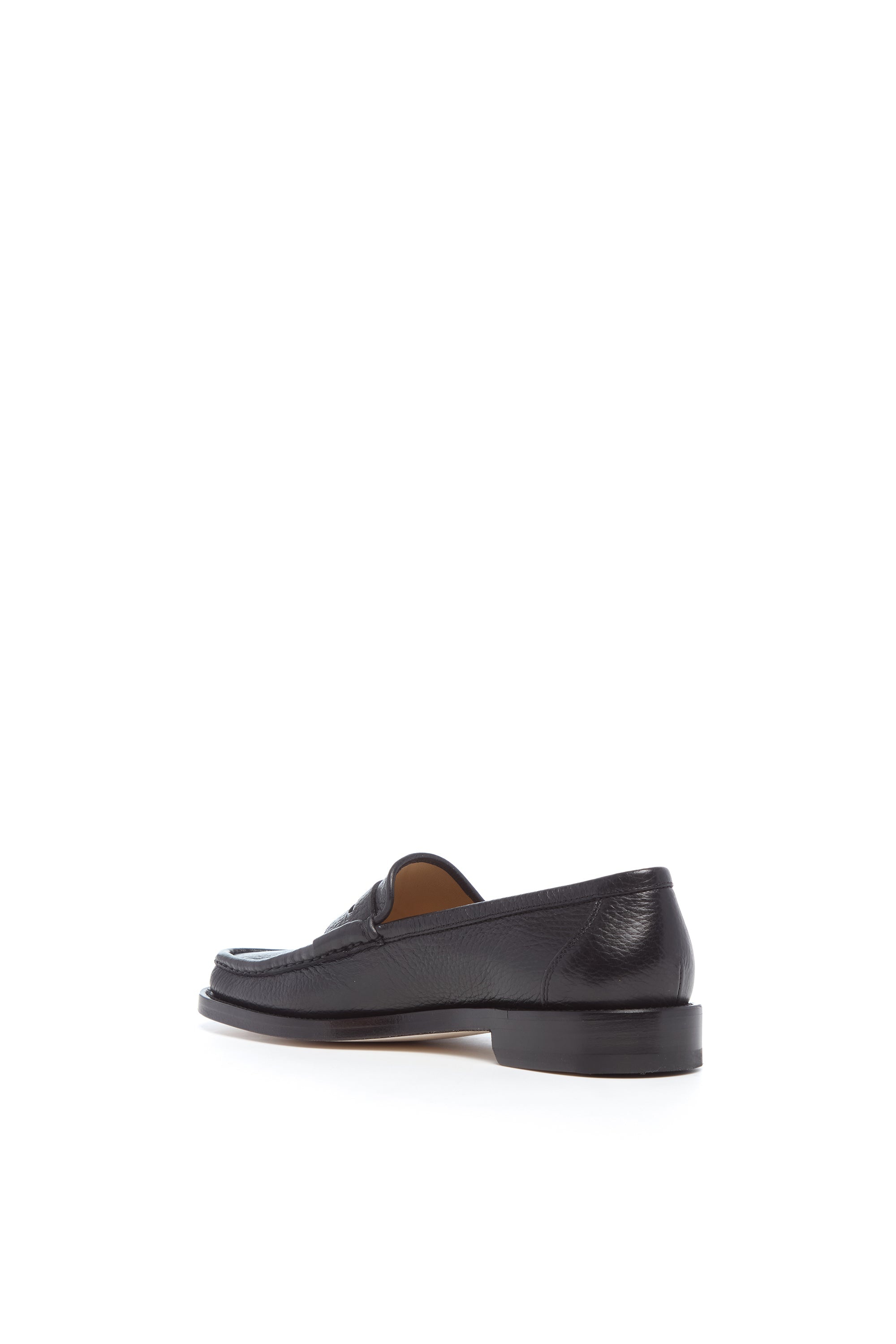 Pierre Loafer in Black Textured Leather - 3