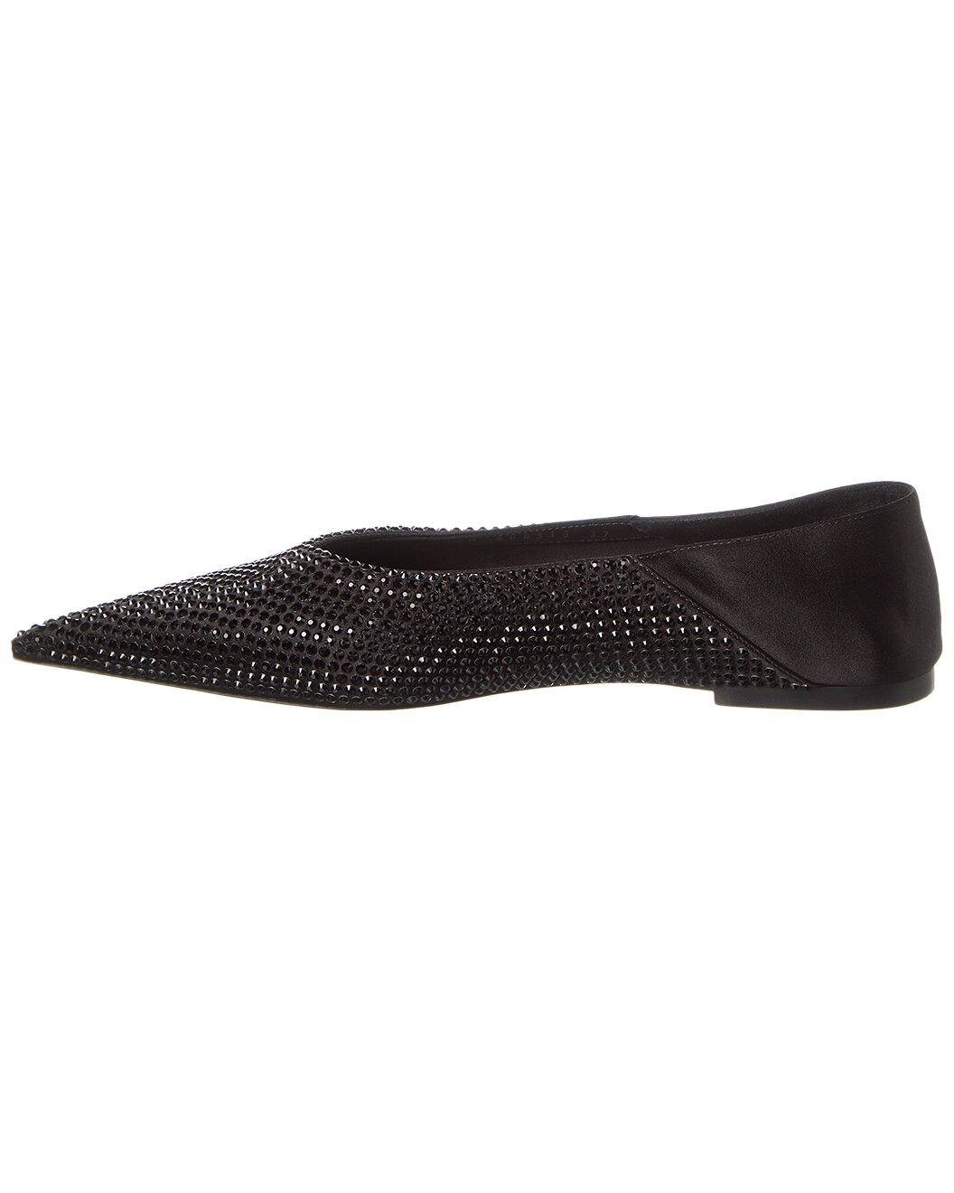 Saint Laurent Nour Satin & Rhinestone Slipper - 2