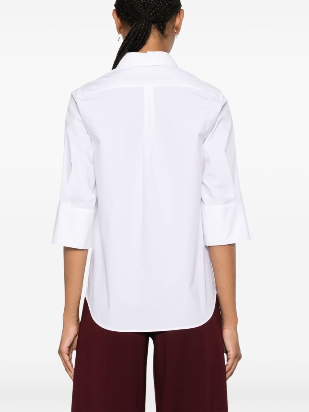 half-sleeves poplin blouse - 4