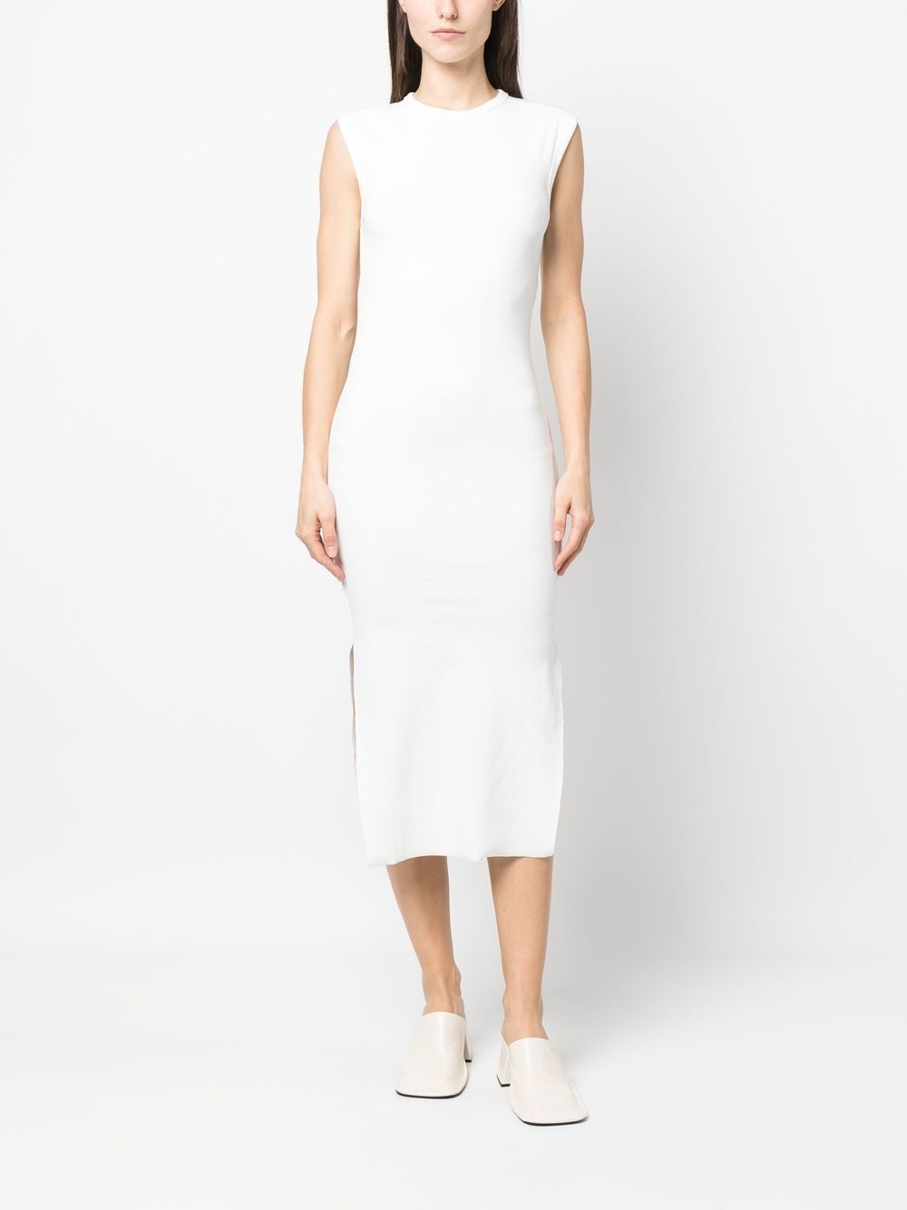 open-back cotton dress - 4