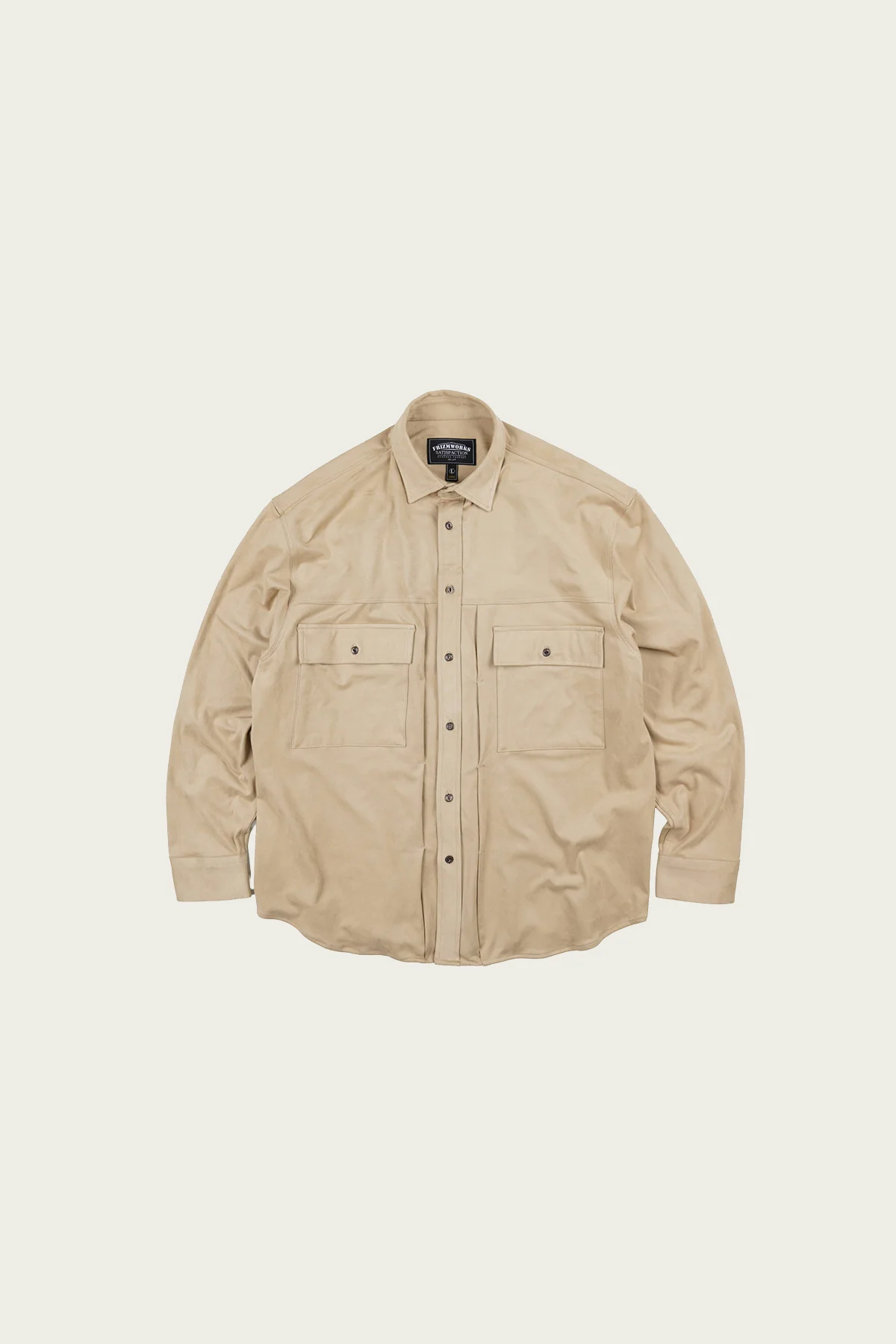 Suede Trucker Relaxed Shirt - Sand - 1
