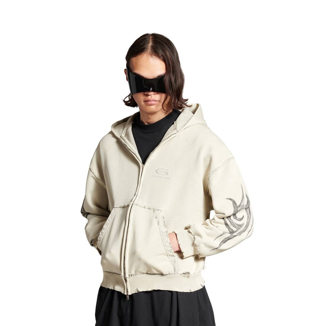 BALENCIAGA＊Y2k Zip-up Hoodie Regular Fit パーカー＊送料込 0400021888712_LIGHTBEIGE?wid=