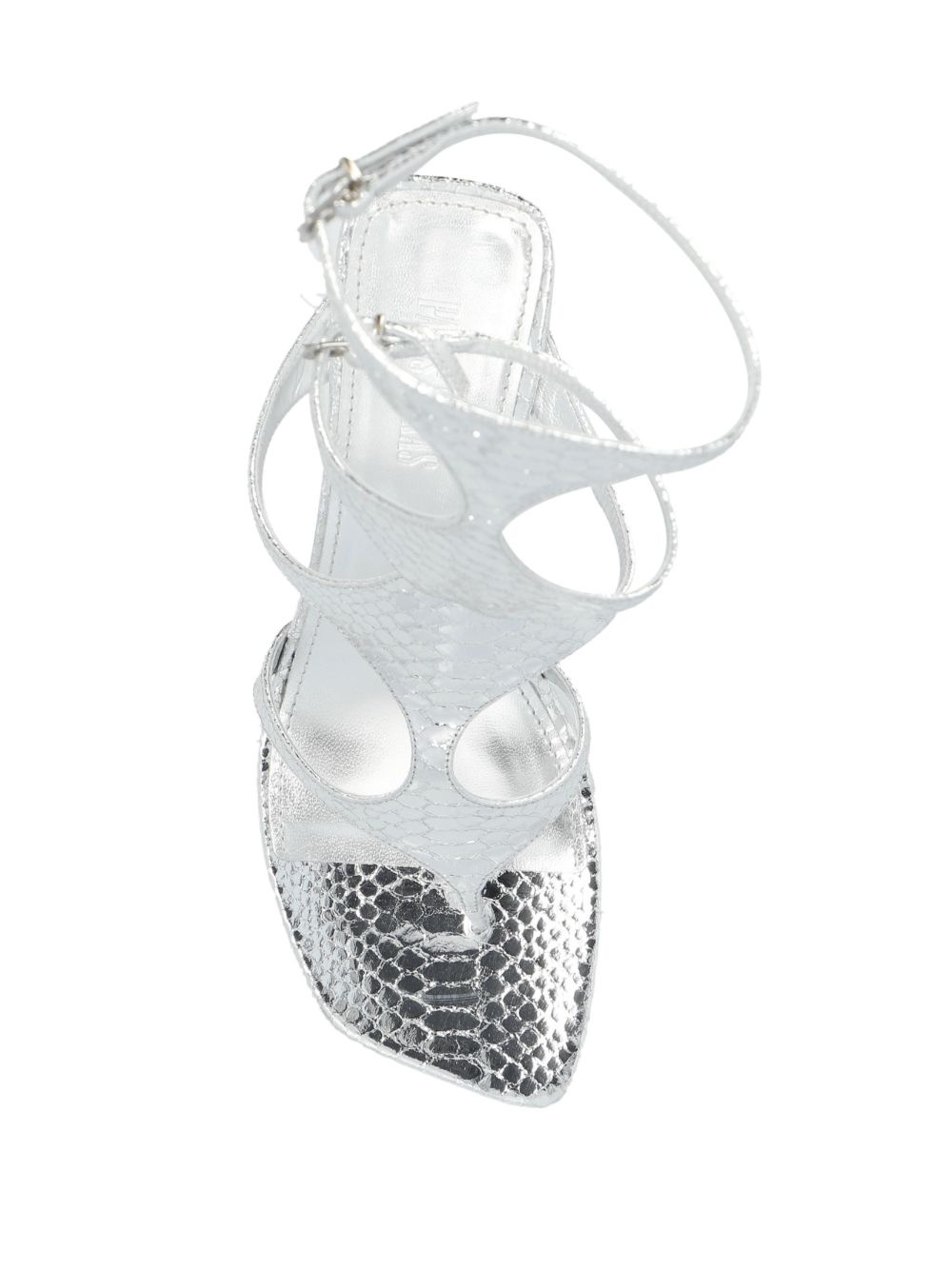 Uma 75mm python-effect gladiator sandals - 4