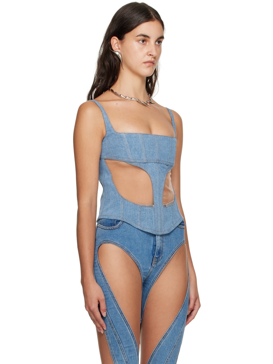Blue Illusion Denim Tank Top - 2
