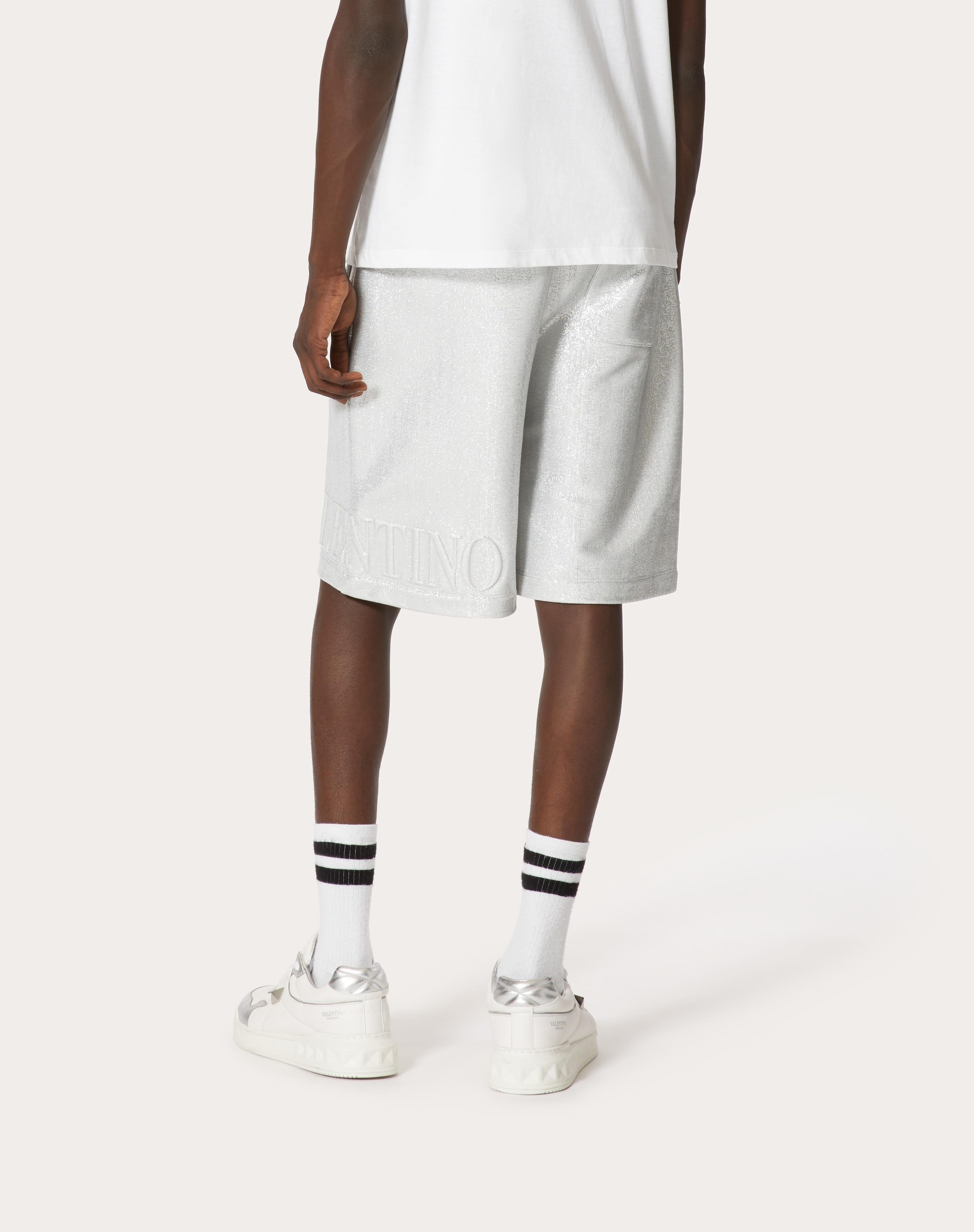 BERMUDA SHORTS WITH VALENTINO EMBOSSED - 4