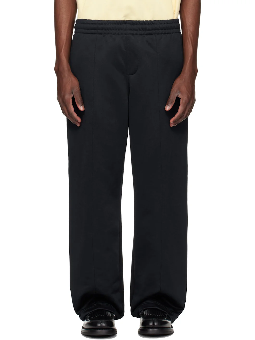 Black Loose Fit Fleece Sweatpants - 1