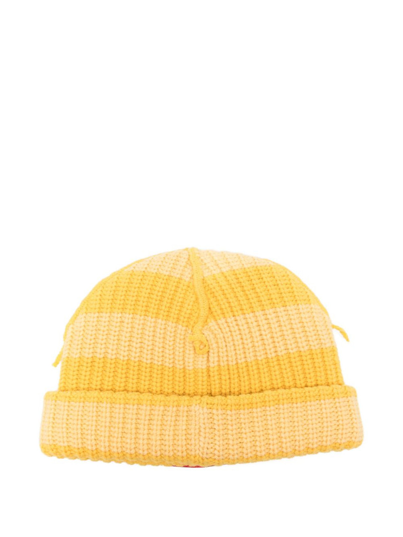 CHARLES JEFFREY LOVERBOY Chunky Ears logo-patch beanie hat outlook