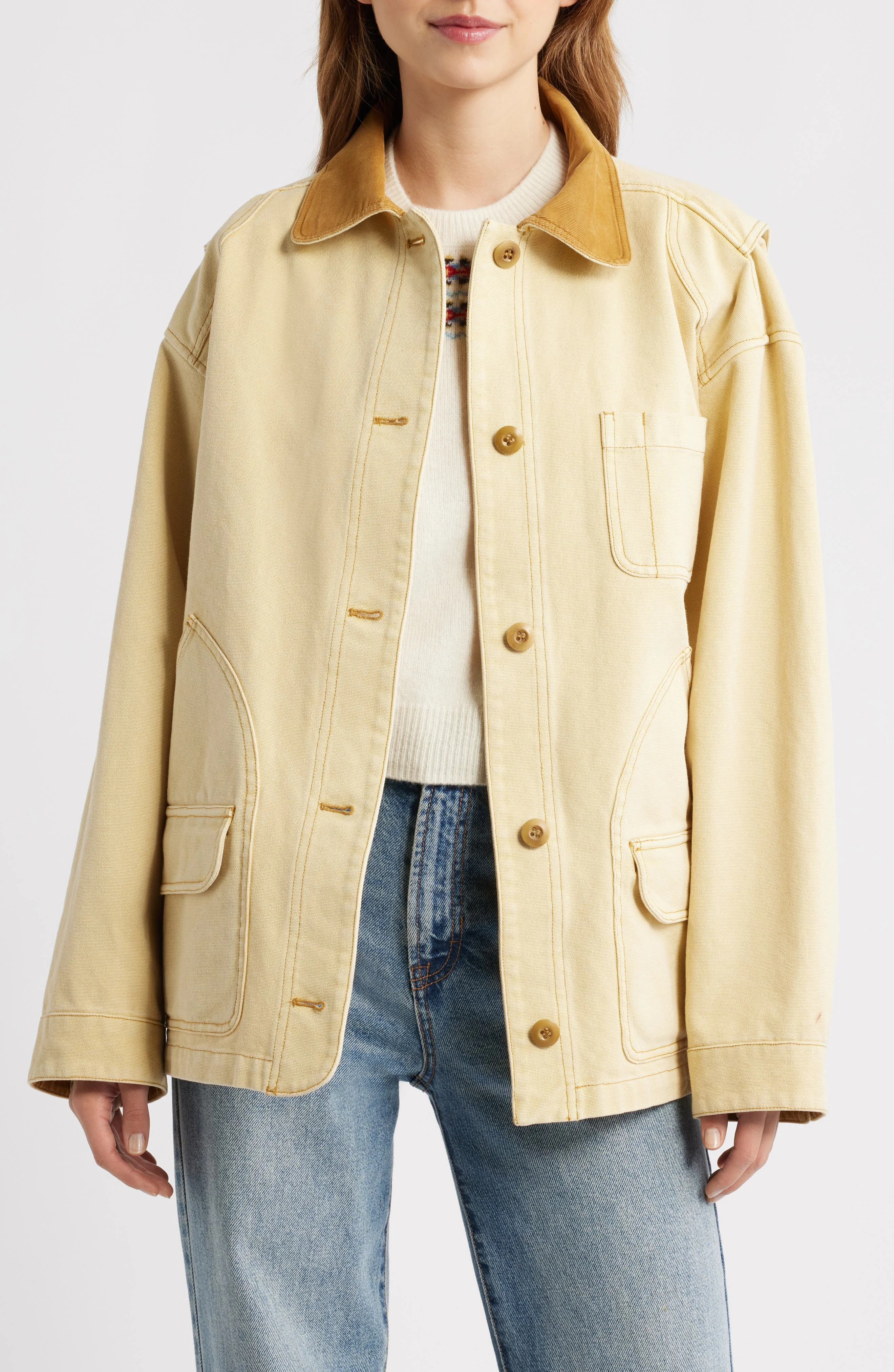 DÔEN Pascual Barn Jacket in Straw at Nordstrom - 1