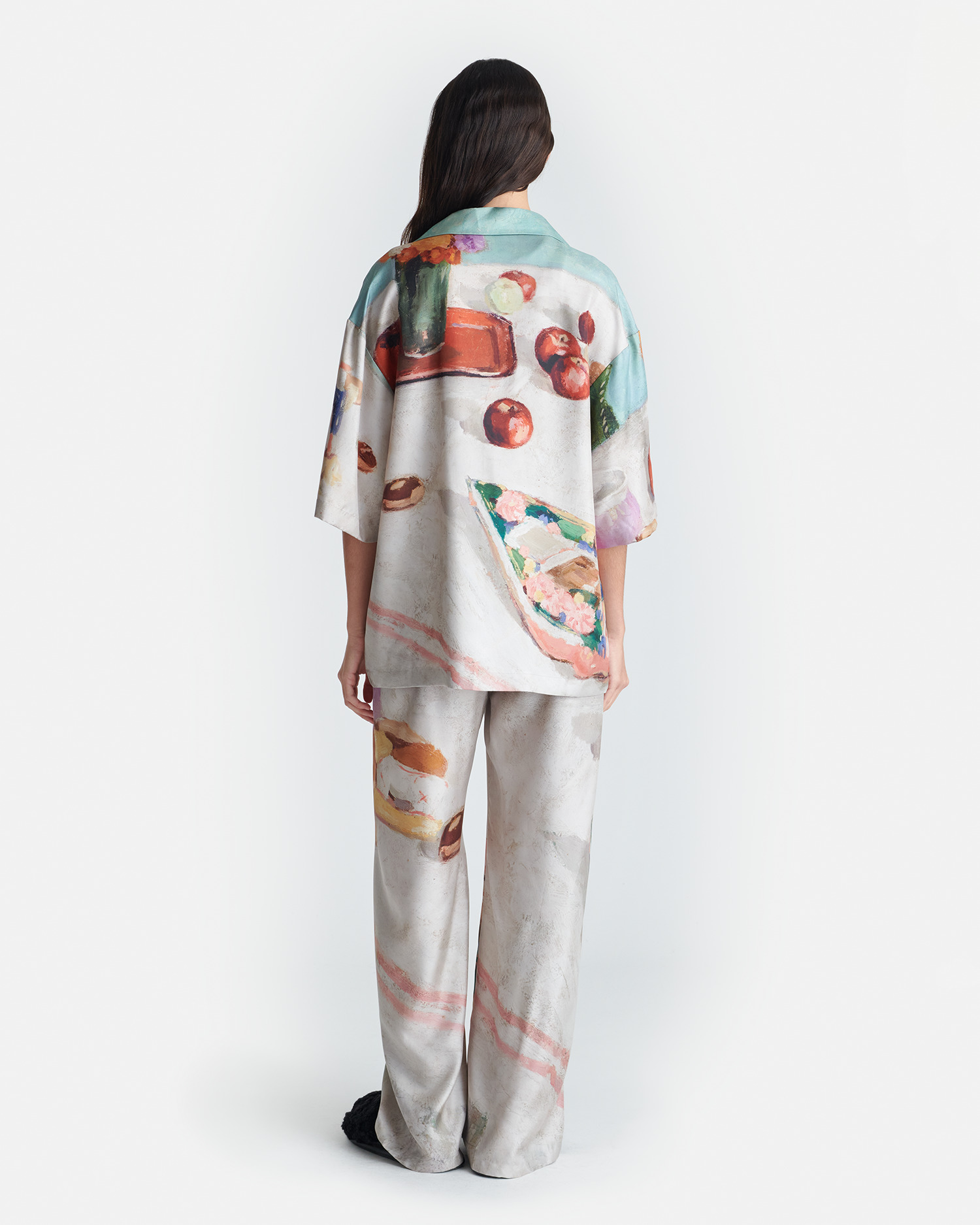 Printed Silk Twill Pants - 3