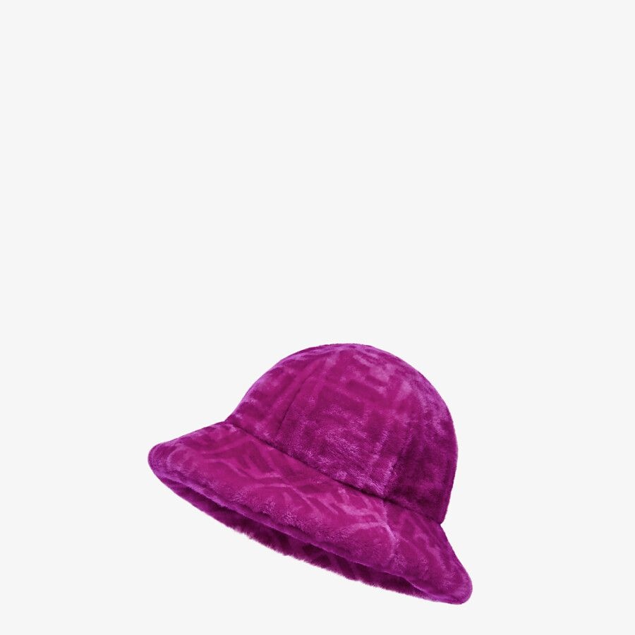 Purple shearling hat - 1