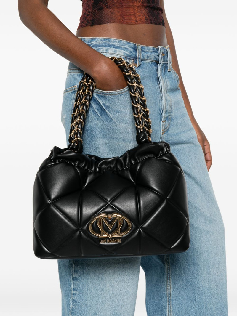 Moschino quilted chain-strap shoulder bag outlook