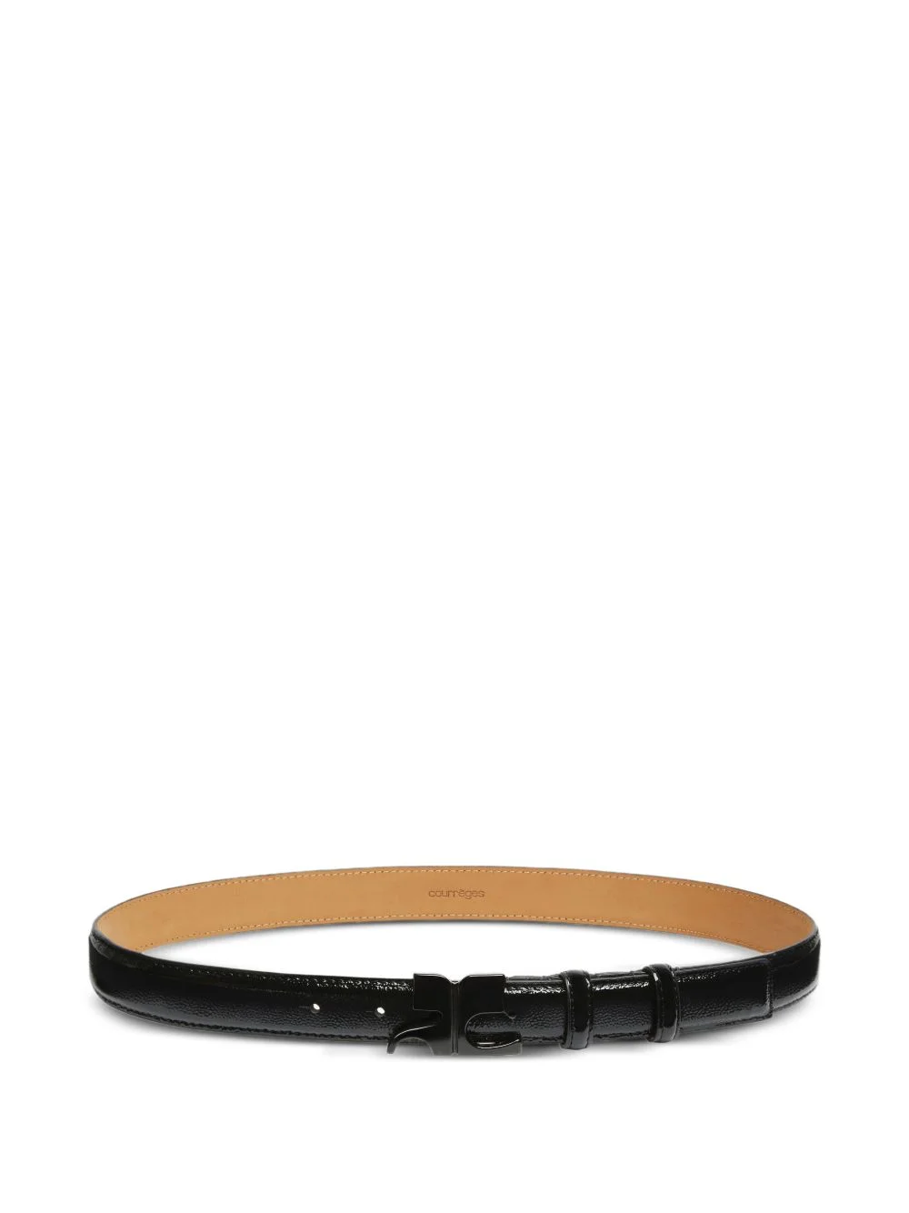 AC logo-plaque leather belt - 1