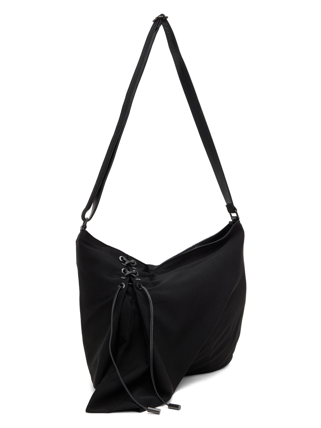 Black Asymmetric Shoulder Bag - 2