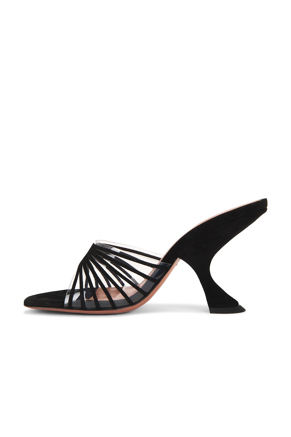 Mookie 90 Slipper In Black & Pvc Transparent - 5