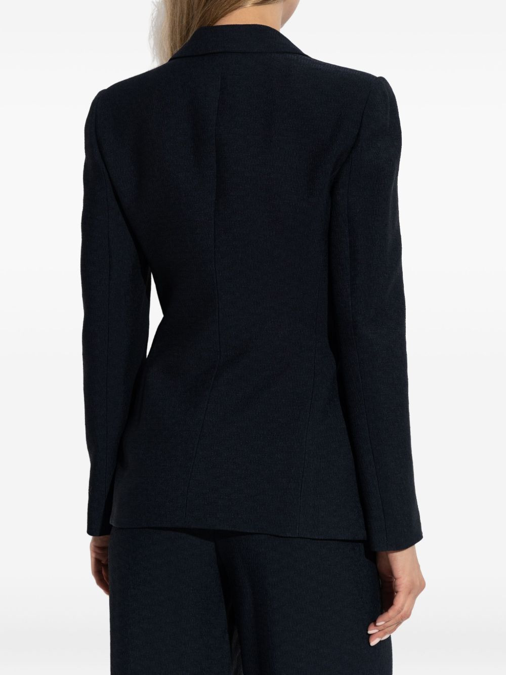textured wrap blazer - 4