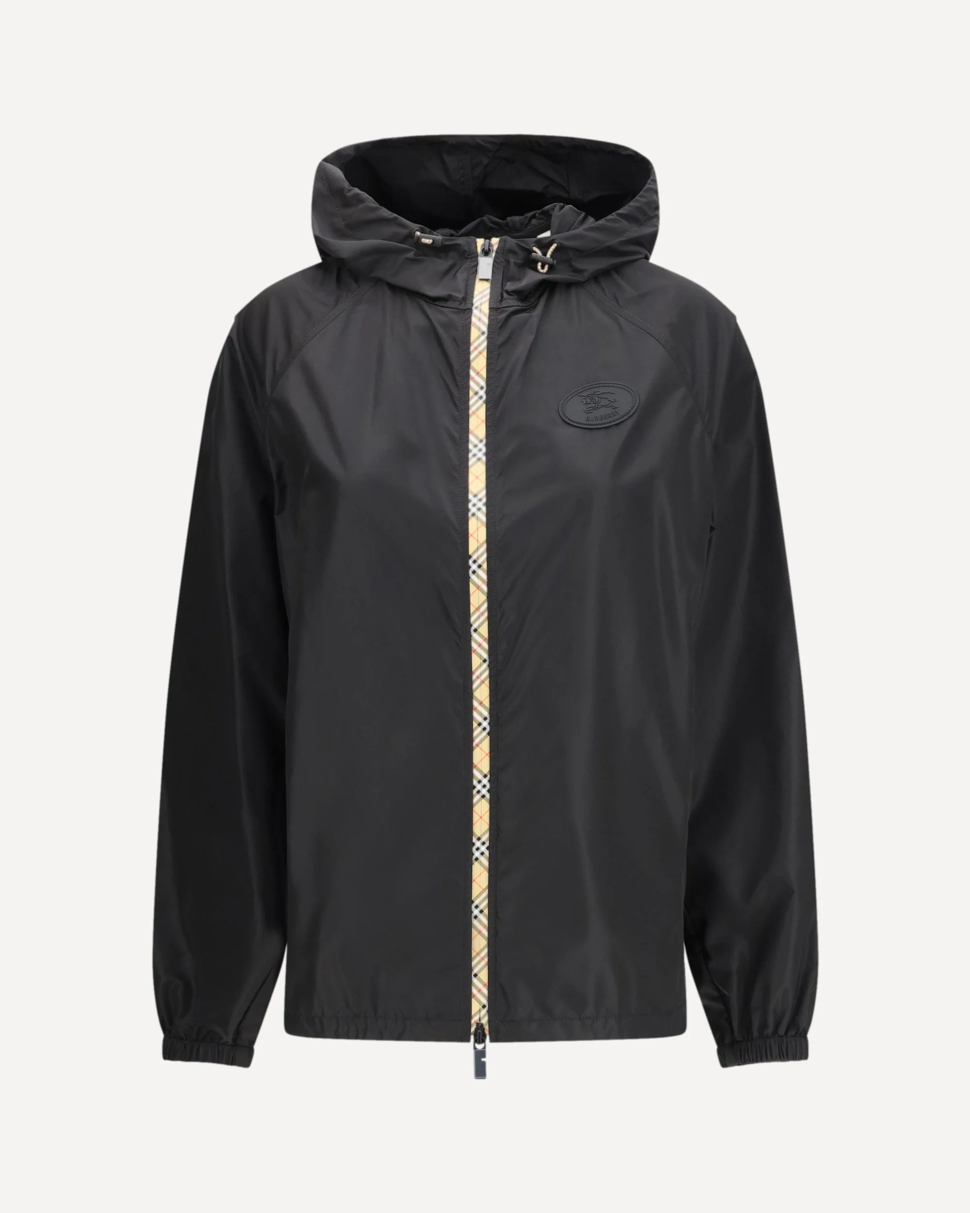 Check Hooded Nylon Jacket - 1