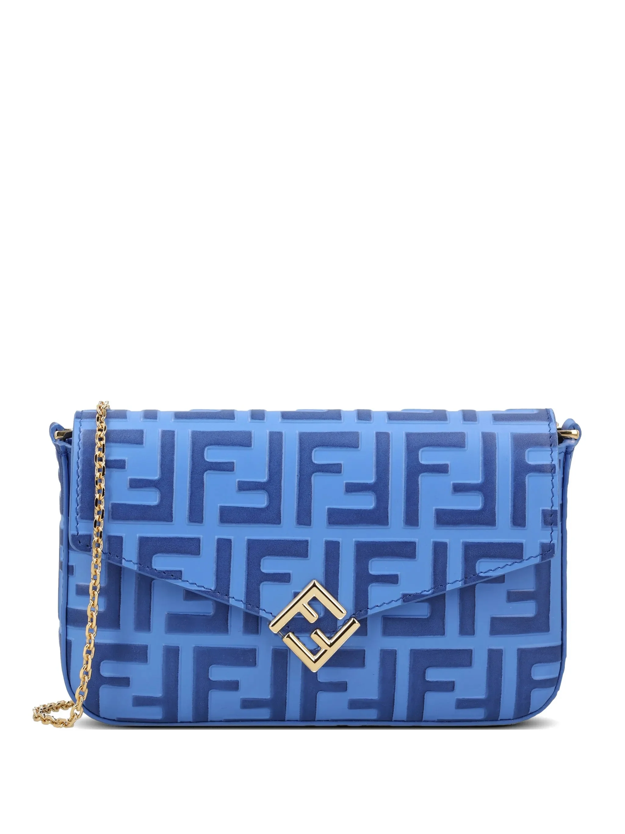 Fendi FF Diamonds Embossed Chain Wallet - 1