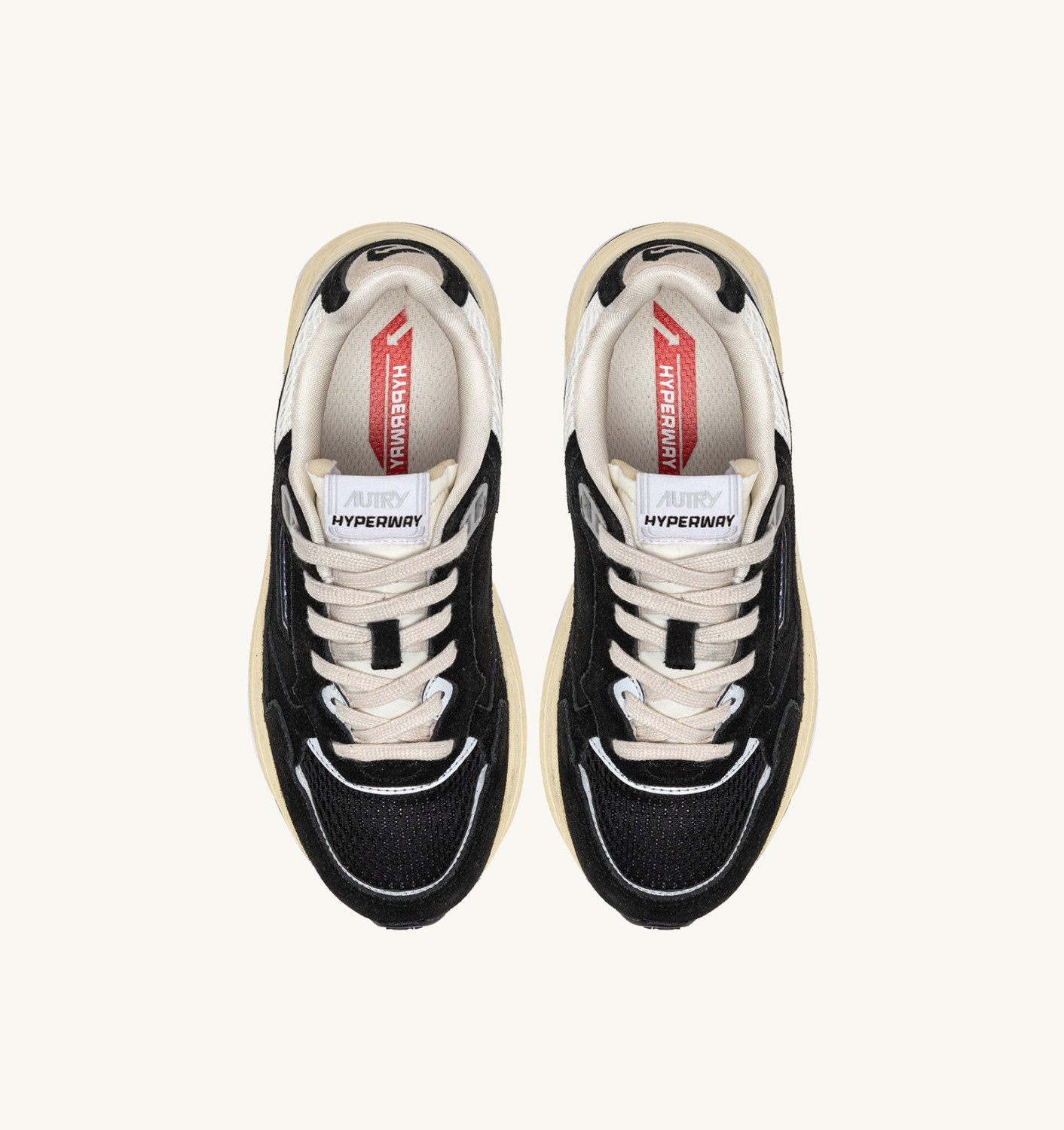 HYPERWAY SNEAKERS IN BLACK AND SILVER-TONE SUEDE AND MESH - 5