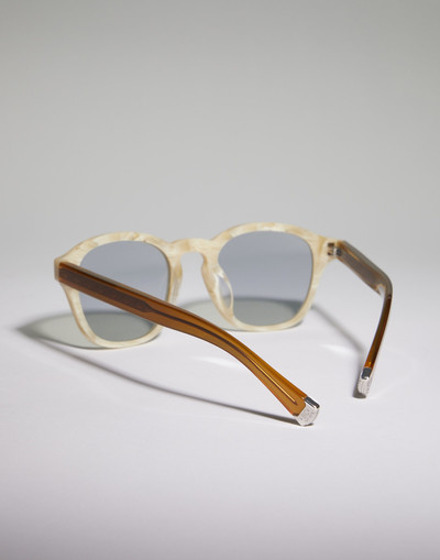 Brunello Cucinelli Intarsia Rays acetate sunglasses outlook