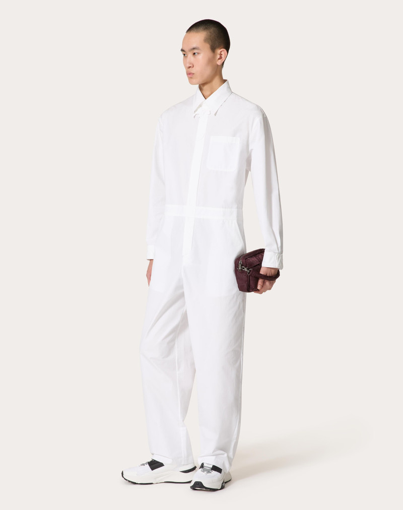 Valentino COTTON POPLIN JUMPSUIT WITH FLOWER EMBROIDERY outlook