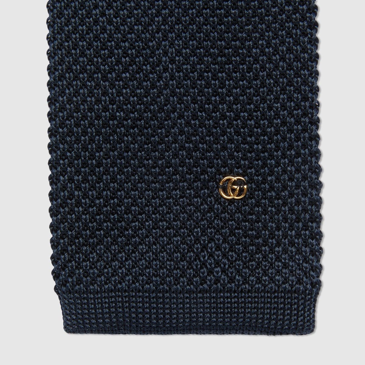 Knitted silk Double G tie - 4