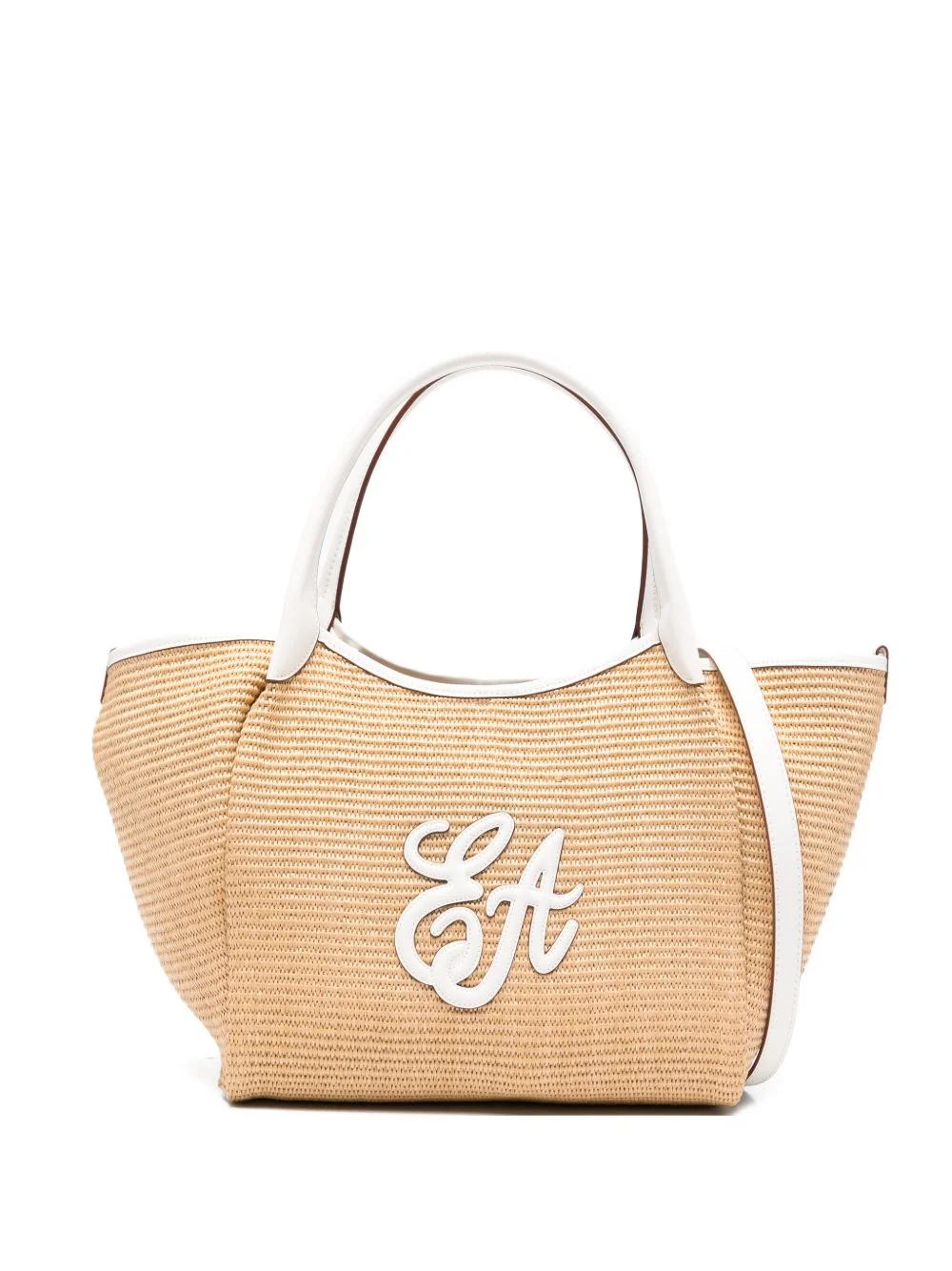 medium woven-design tote bag - 1
