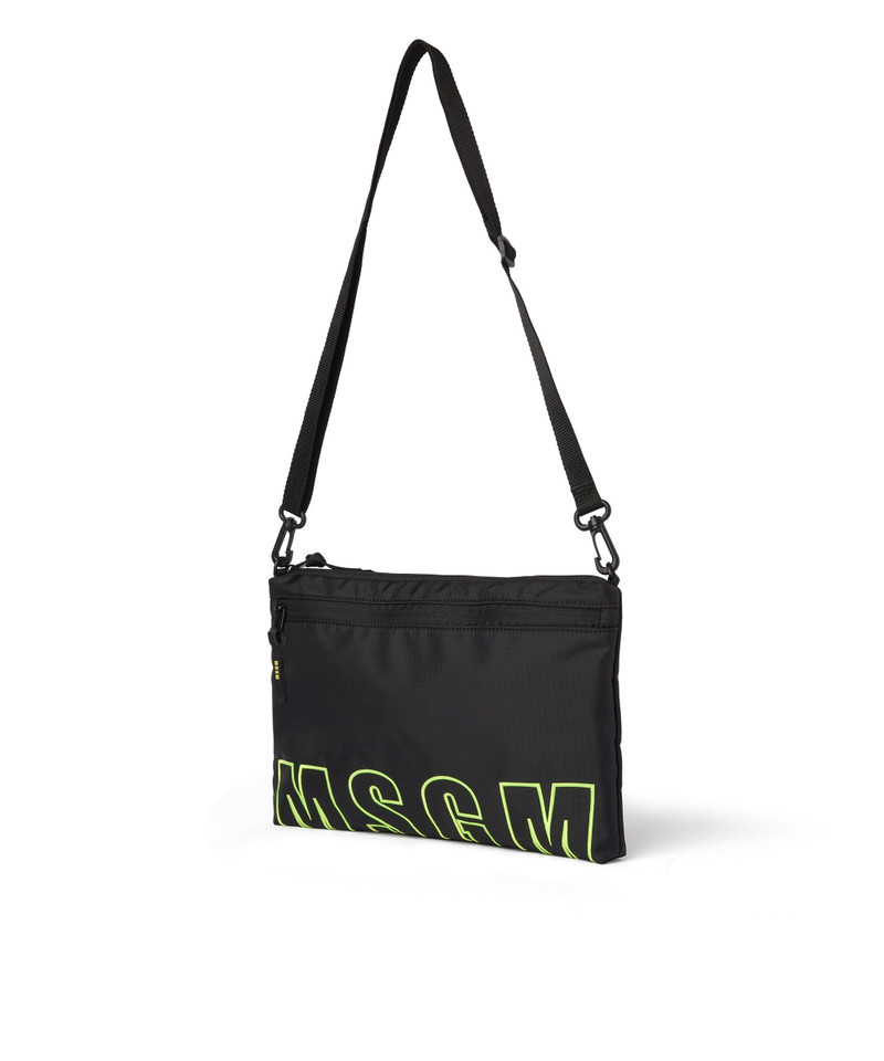 Ripstop nylon shoulder bag with embroidered logo 3