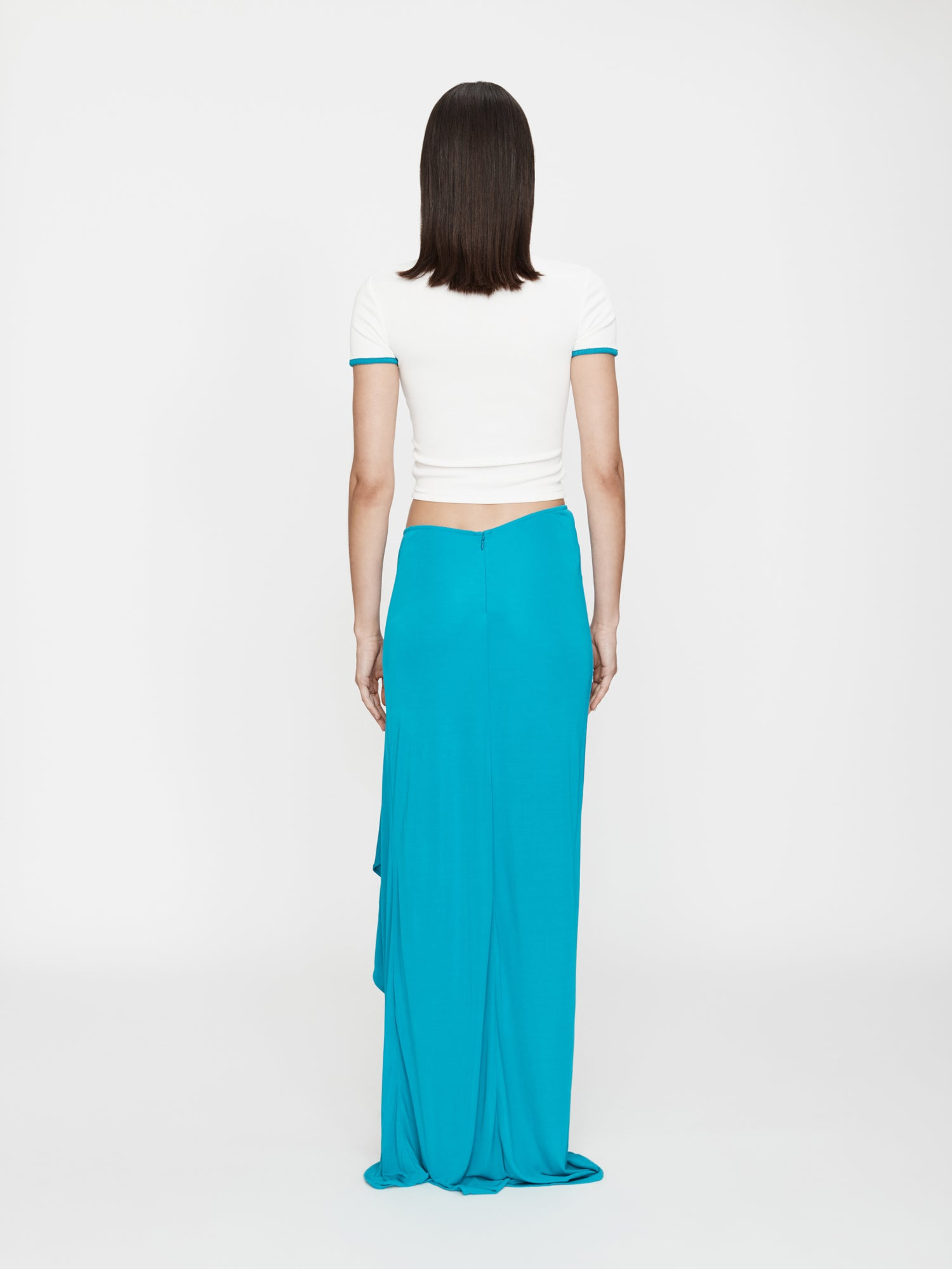Open Twist Contrast Bind Tee - 4