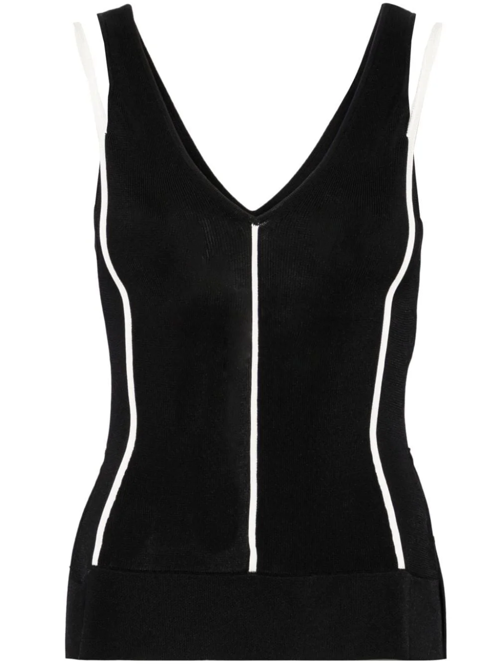 V-neck striped tank top - 1