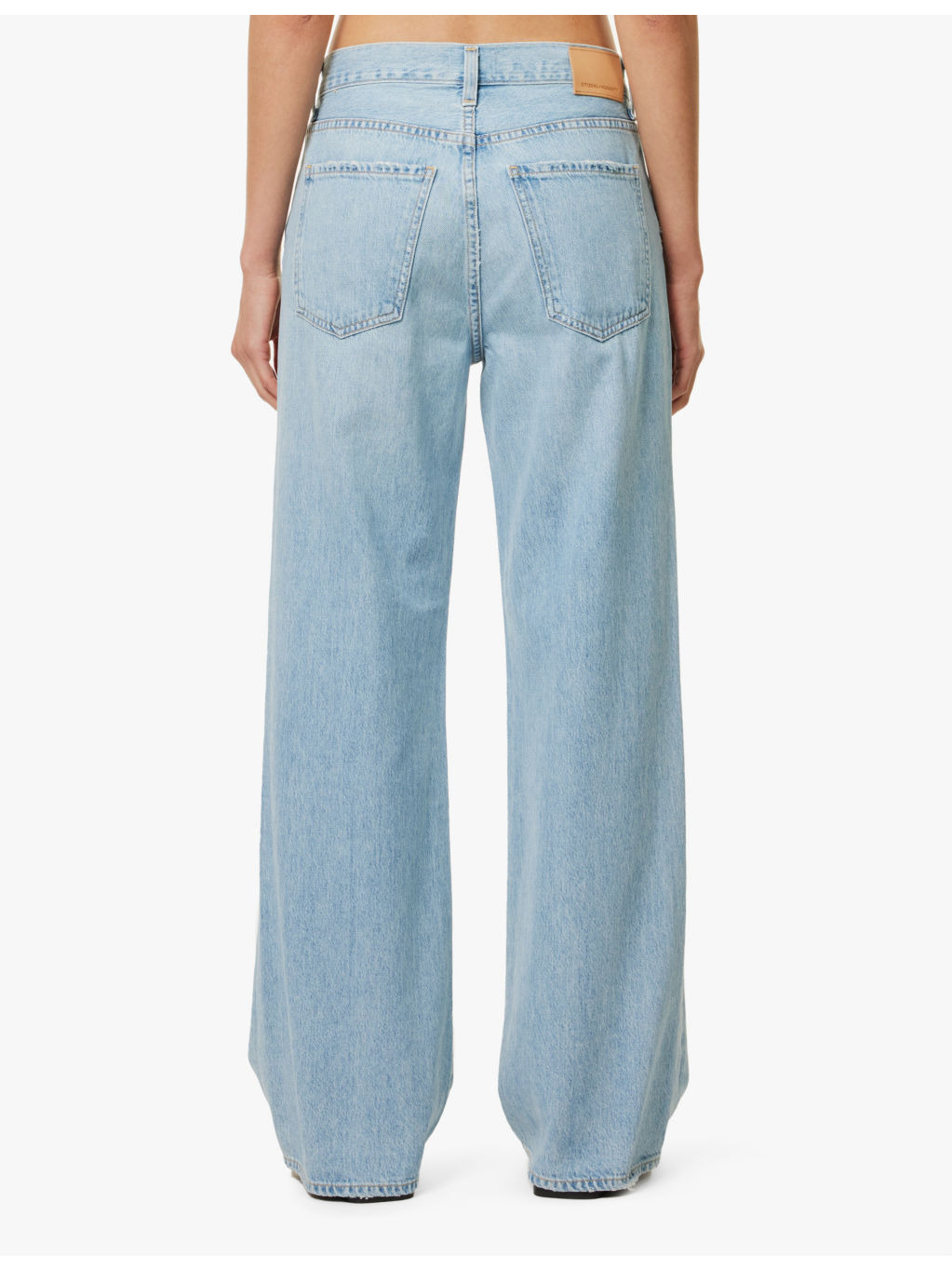 Annina faded-wash wide-leg mid-rise denim jeans - 4