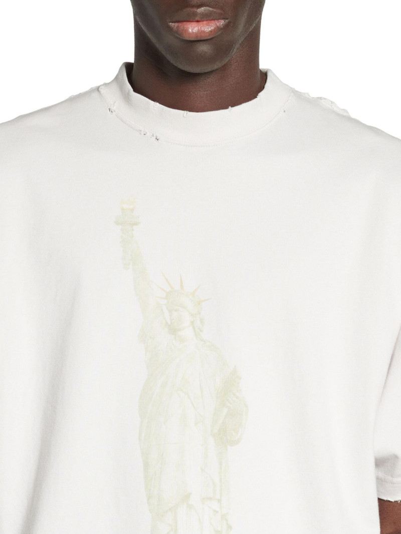 Paris Liberty Medium Fit T-Shirt - Off White 6