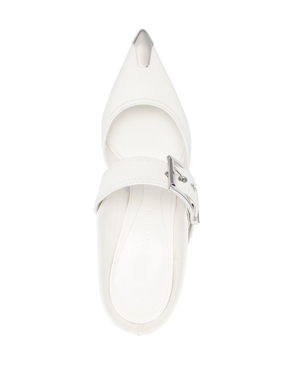 pointed-toe buckled mules - 4