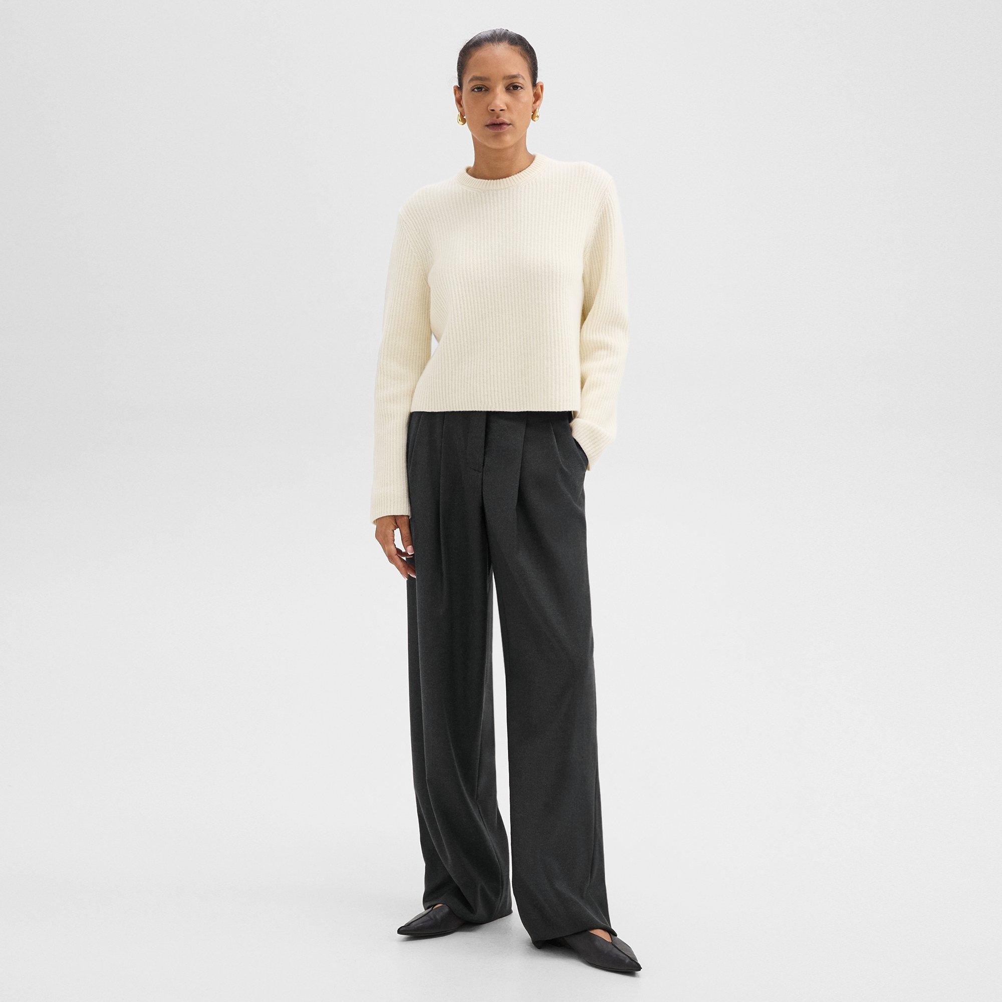 Double Pleat Pant in Sleek Flannel - 2
