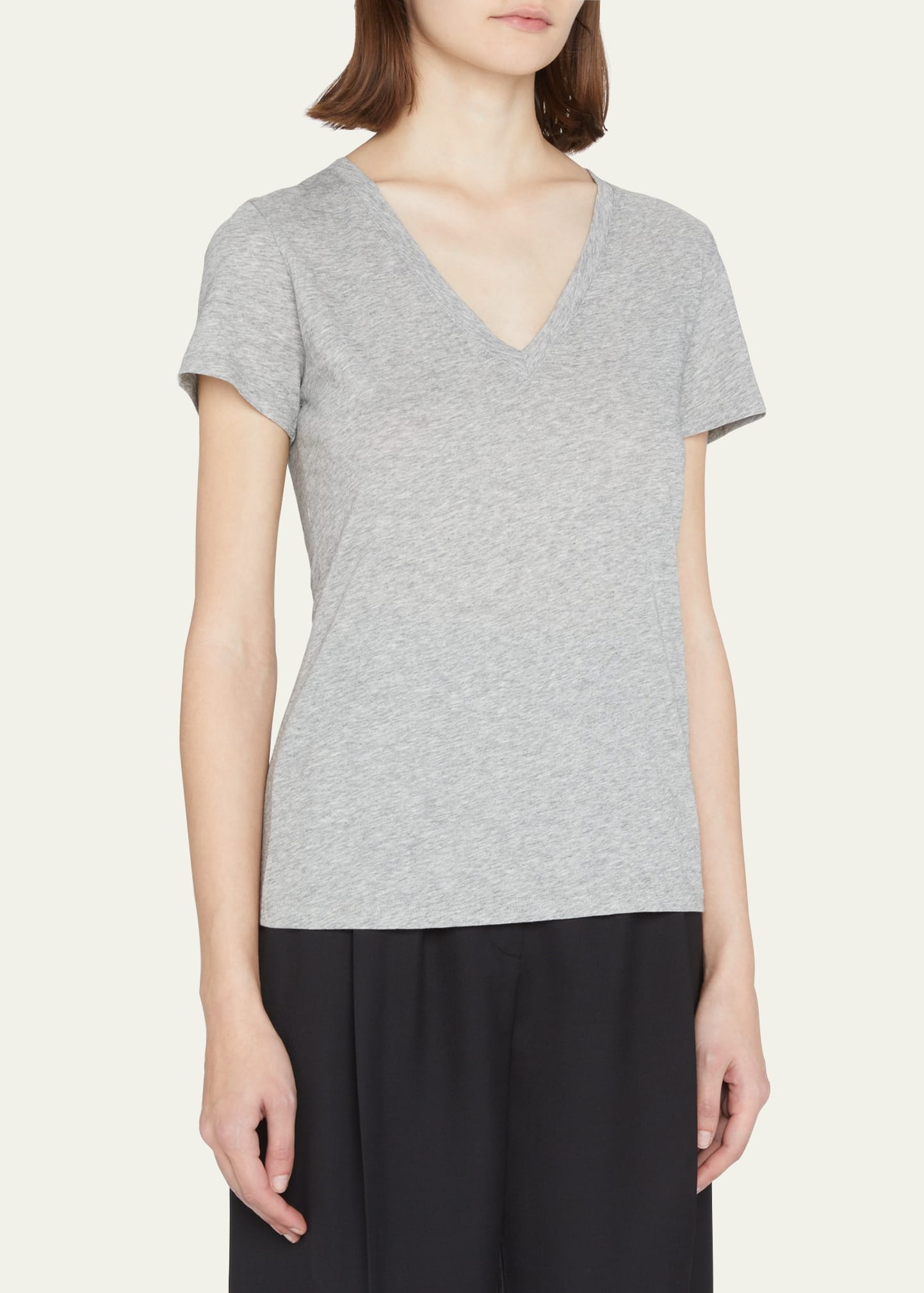 Essential Pima Cotton V-Neck Tee - 4