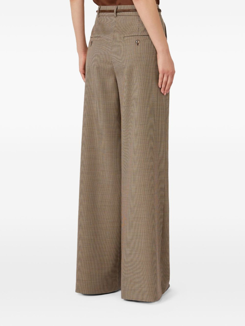 checked belted tailored trousers 3