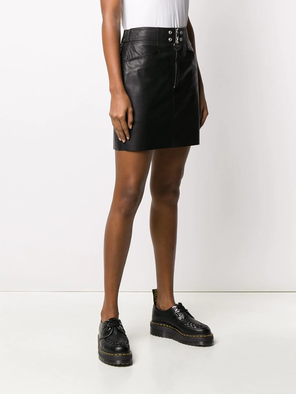 leather mini skirt - 3