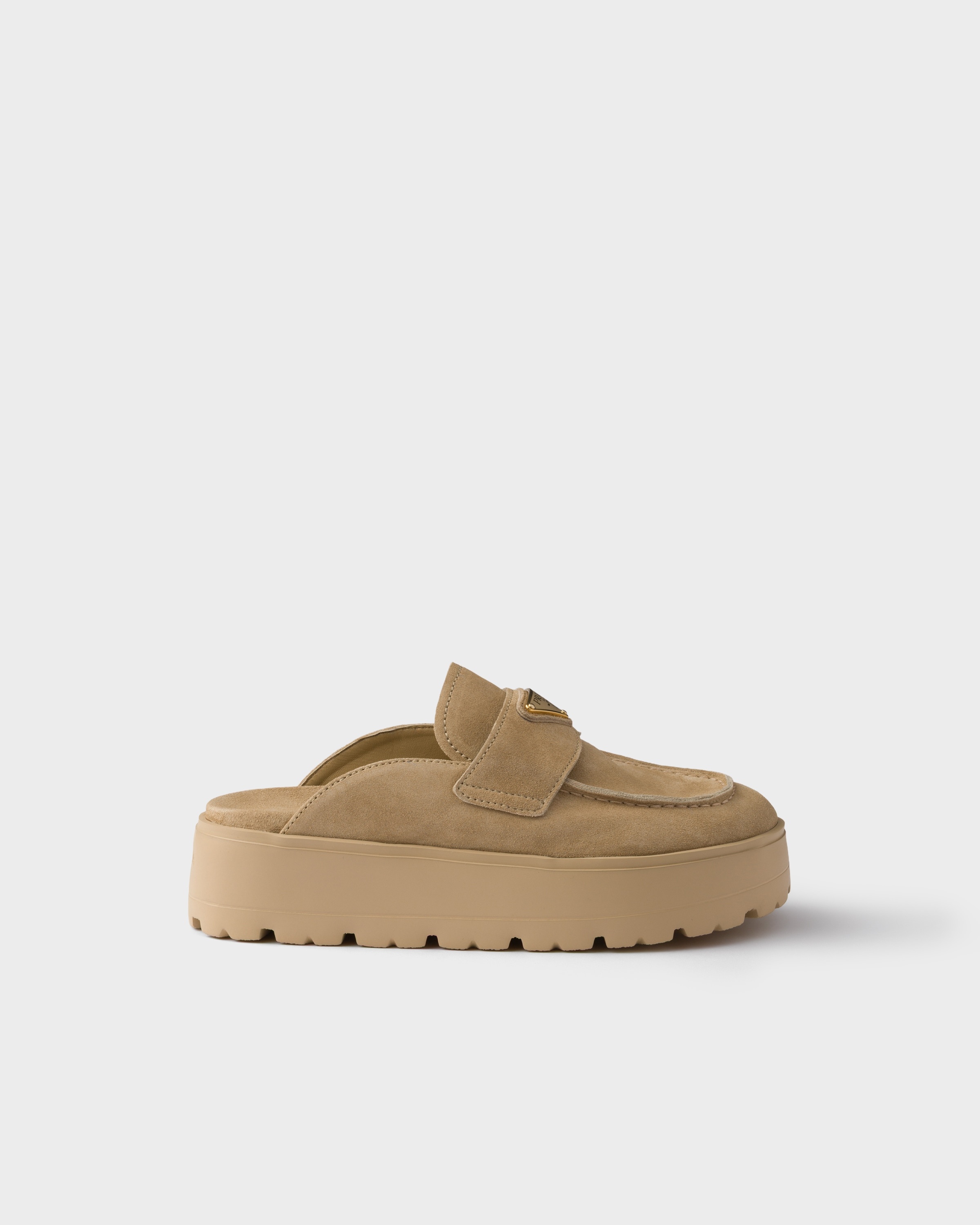 Suede flatform mules - 2