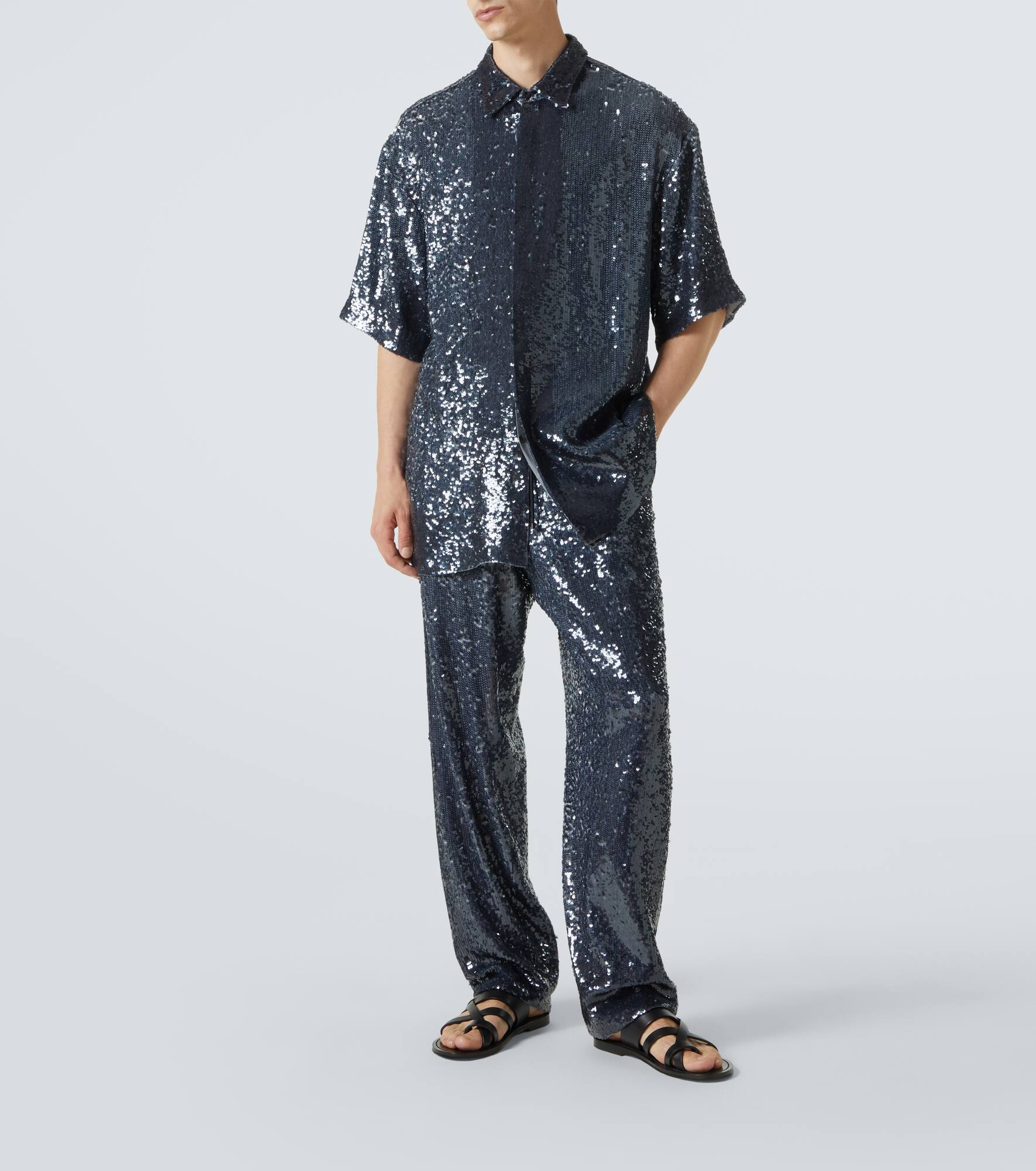 Sequined straight pants - 2