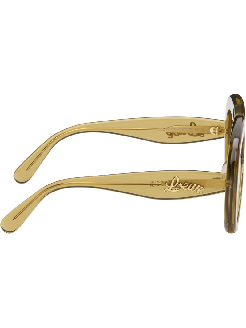 Loewe Yellow Curvy Logo Aviator Sunglasses outlook