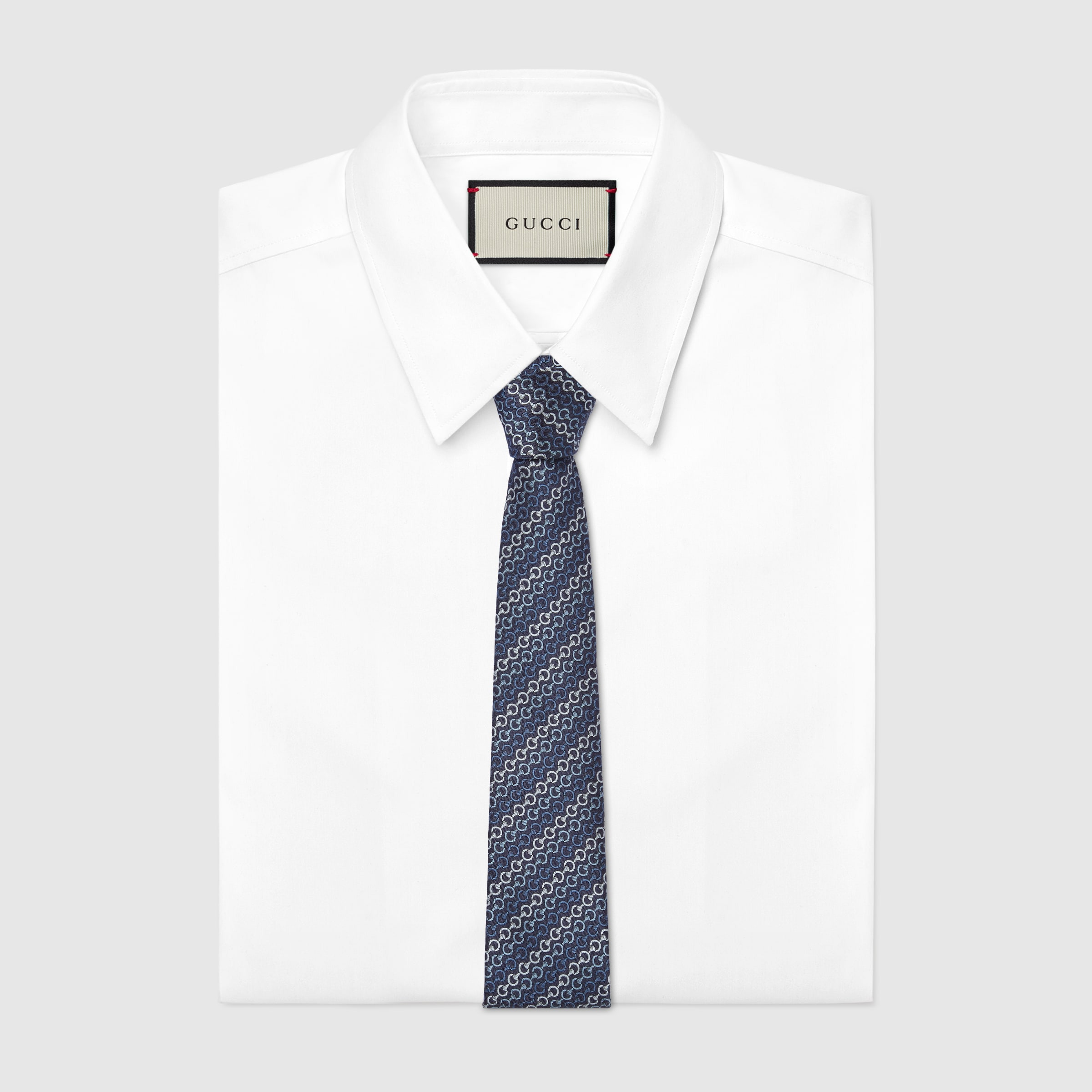 Horsebit silk jacquard tie - 2