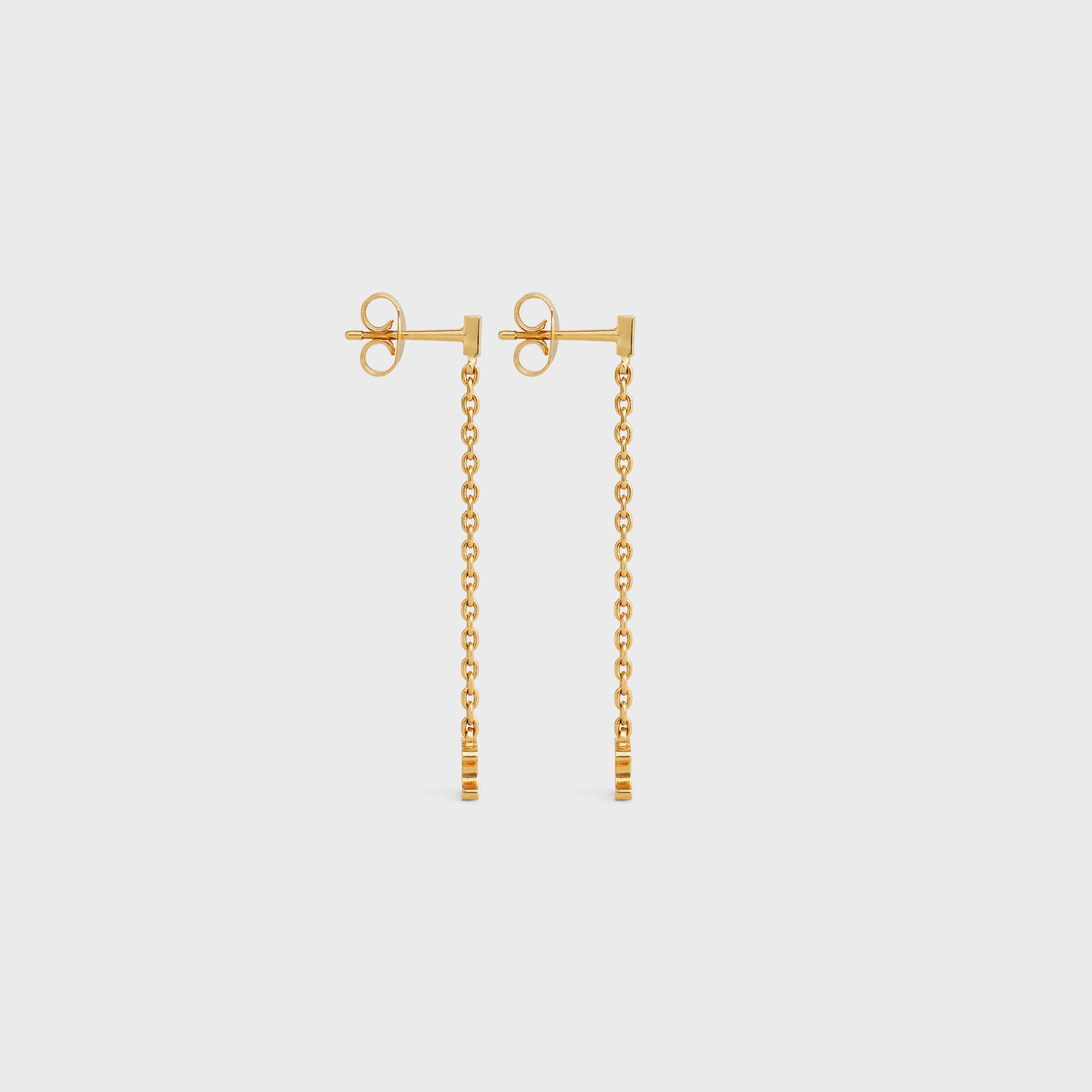 Triomphe Mini Triomphe Earrings in Brass with Gold Finish - 3