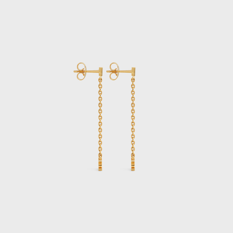 Triomphe Mini Triomphe Earrings in Brass with Gold Finish 3