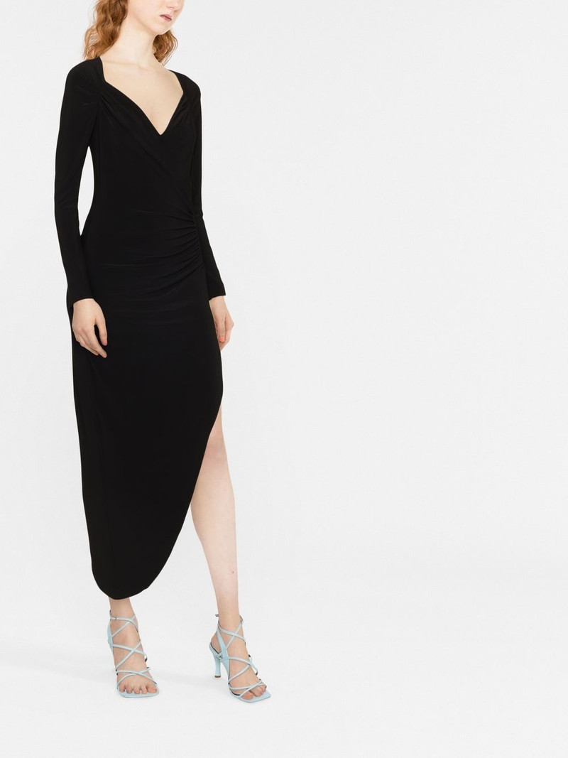NORMA KAMALI long-sleeve asymmetric-hem dress outlook
