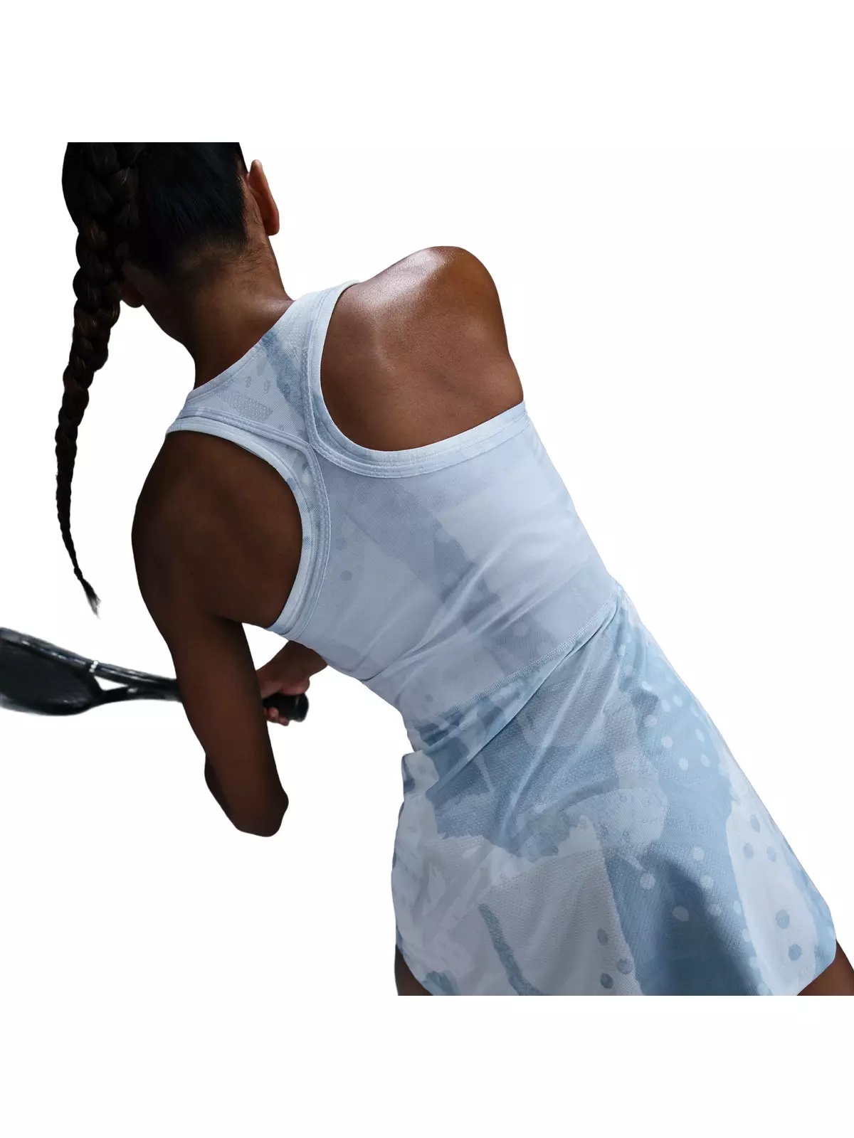 Court Women's Slam Dri-FIT Printed Tennis Dress-Blue - 2