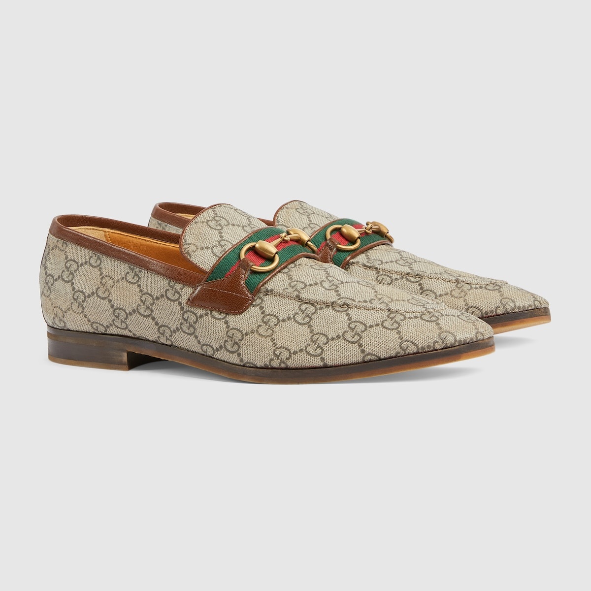 Gucci Men's Paride Web Stripe Bit Loafers